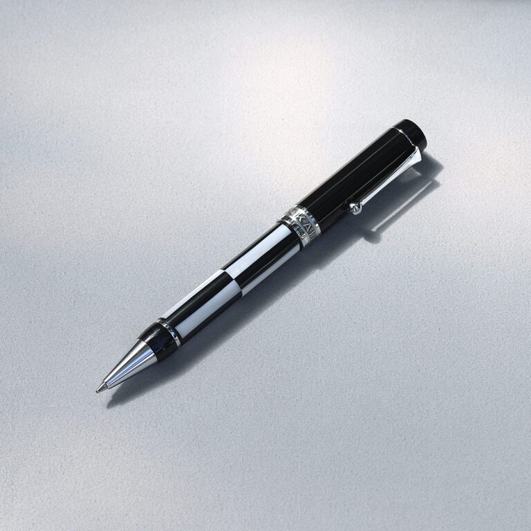 Mother of Pearl Pen, Black Enamel - content