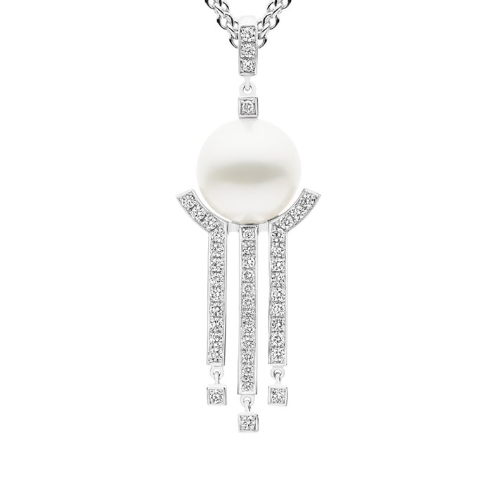 Kailis Metropolis Diamond Pearl Pendant, 18ct White Gold