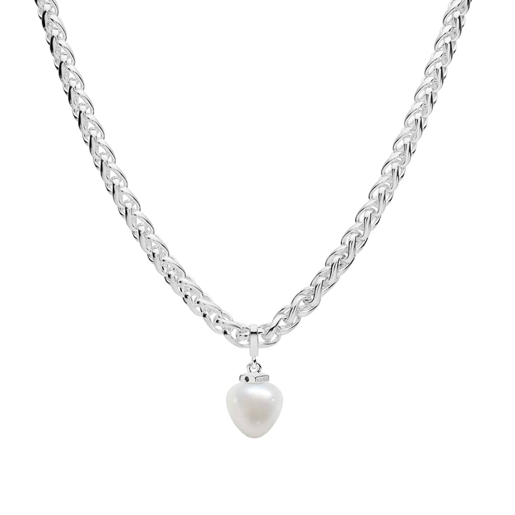 Geometric Sliding Pearl Necklace, Sterling Silver | Kailis Australian ...